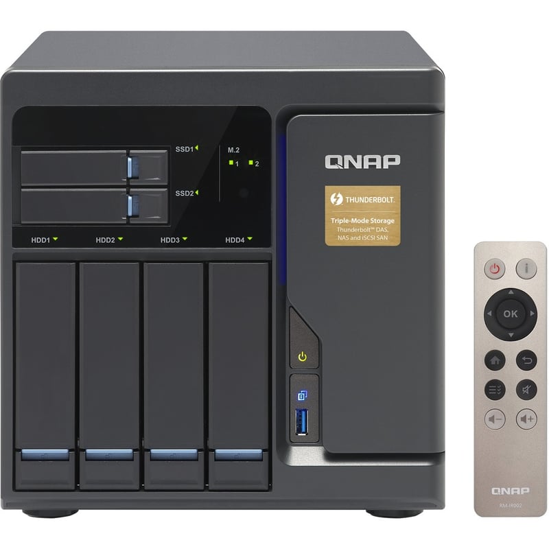 QNAP Turbo NAS TVS-682T-I3-8G SAN/NAS Server with Thunderbolt 2 - Thumbnail 2