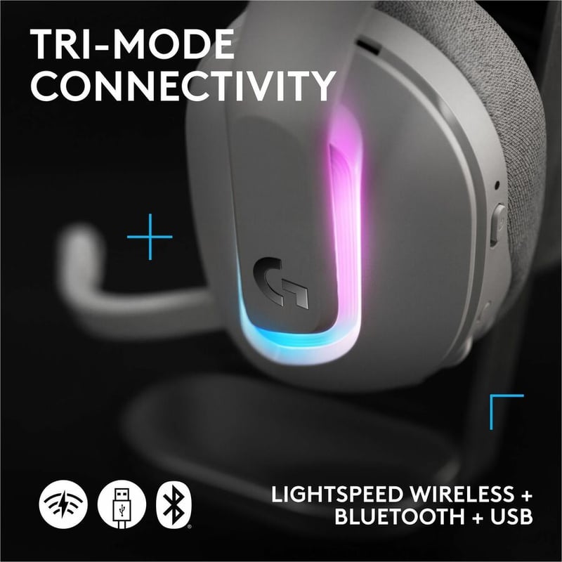 G522 LIGHTSPEED GAMING HEADSET WIRELESS RGB (WHITE) - Thumbnail 5