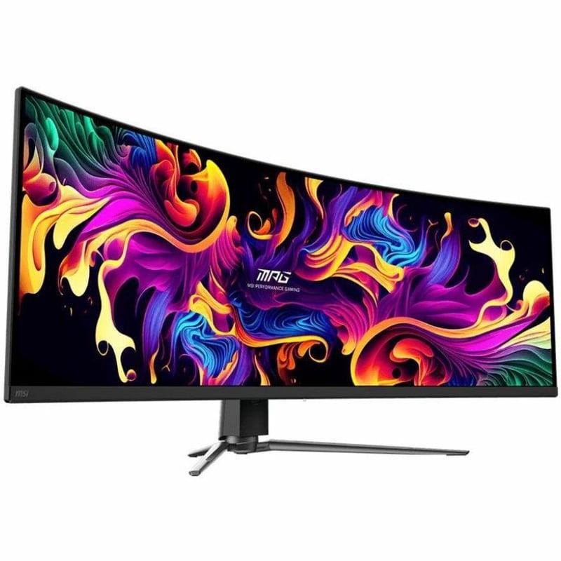 MSI MPG 491CQP QD-OLED 49" Class Dual Quad HD (DQHD) Curved Screen Gaming OLED Monitor - 32:9 - Metallic Black - Thumbnail 4