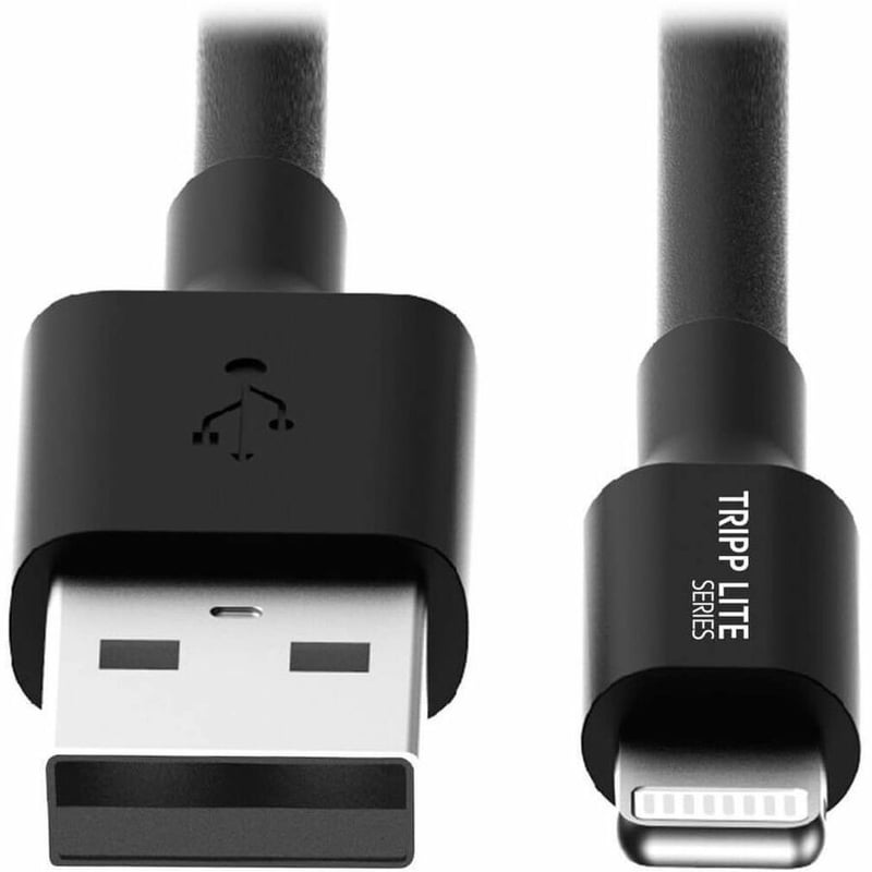 Eaton Tripp Lite Series USB-A to Lightning Sync/Charge Cable (M/M) - MFi Certified, Black, 10 ft. (3 m) - Thumbnail 3