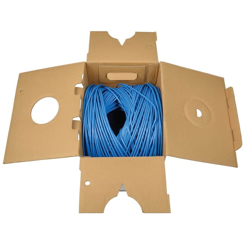 Eaton Tripp Lite Series Cat5e 350 MHz Solid Core (UTP) PVC Bulk Ethernet Cable - Blue, 1000 ft. (304.8 m), TAA - Thumbnail 3