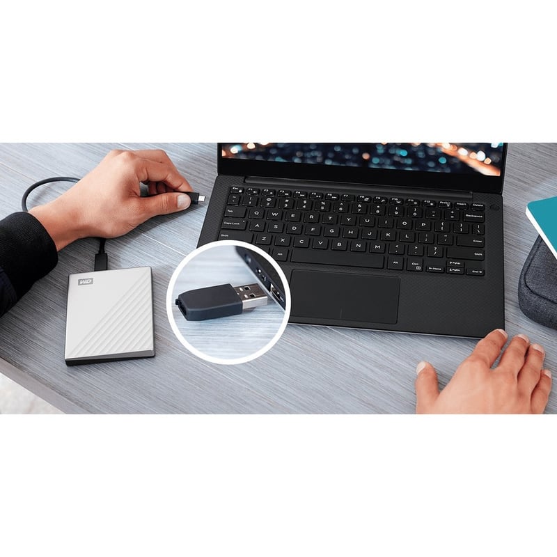 WD My Passport Ultra WDBPMV0050BSL 5 TB Portable Hard Drive - External - Silver
