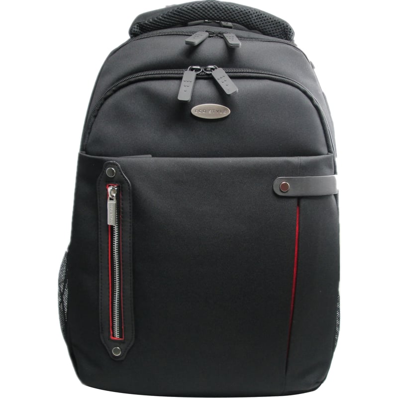 ECO STYLE Tech Pro Carrying Case (Backpack) for 16" to 16.4" iPad Notebook - Red, Black - Thumbnail 1