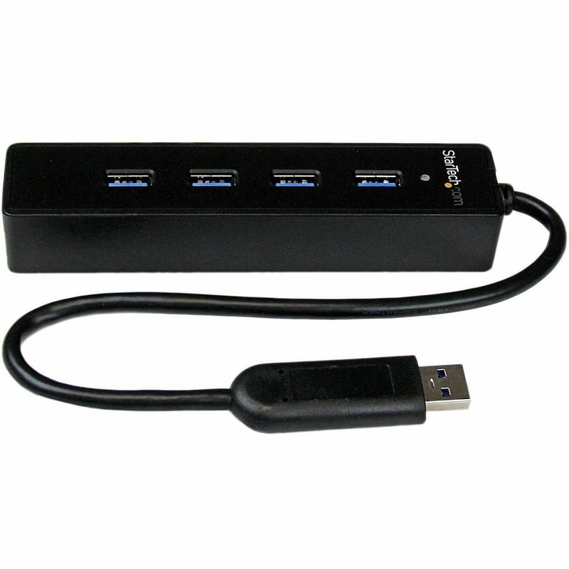 StarTech.com 4 Port Portable SuperSpeed USB 3.0 Hub with Built-in Cable - 5Gbps - Thumbnail 1