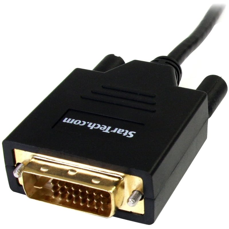 StarTech.com 6ft Mini DisplayPort to DVI Cable, Mini DP to DVI-D Adapter/Converter Cable, 1080p Video, mDP 1.2 to DVI Monitor/Display - Thumbnail 2