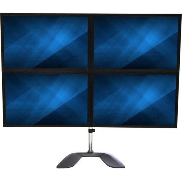 StarTech.com Quad Monitor Stand, Desktop VESA 4 Monitor Arm up to 32" (17.6lb/8kg) Screens, Ergonomic Articulating Pole Mount, Adjustable - Thumbnail 2