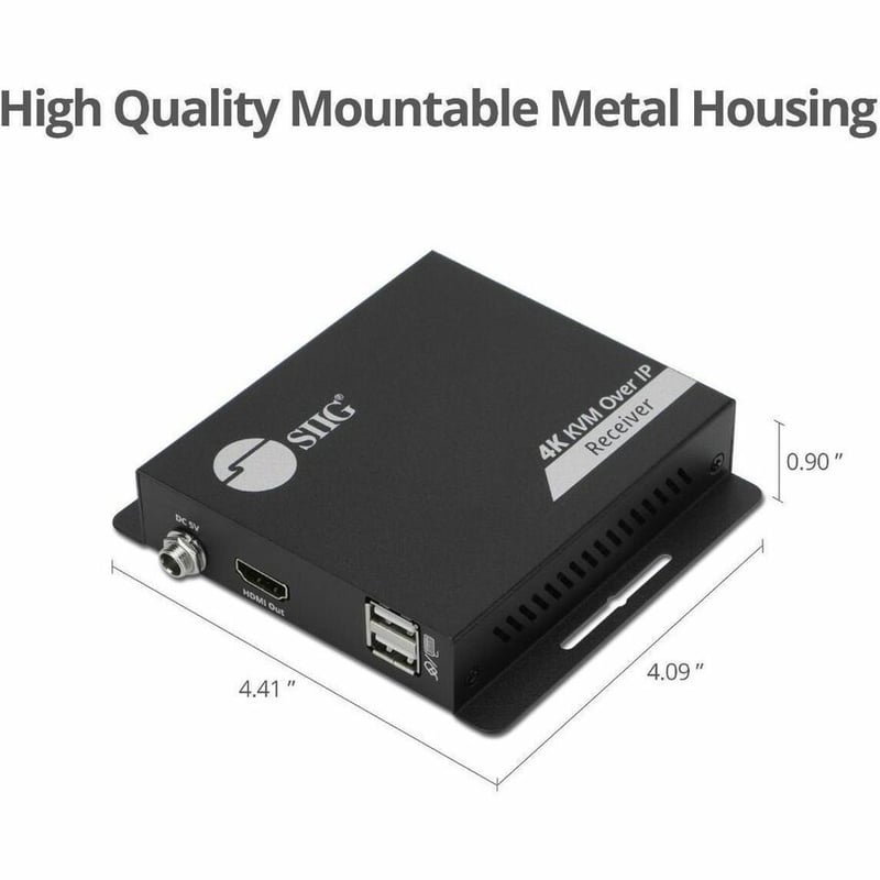 SIIG HDMI 4K30Hz KVM Over IP Extender - RX