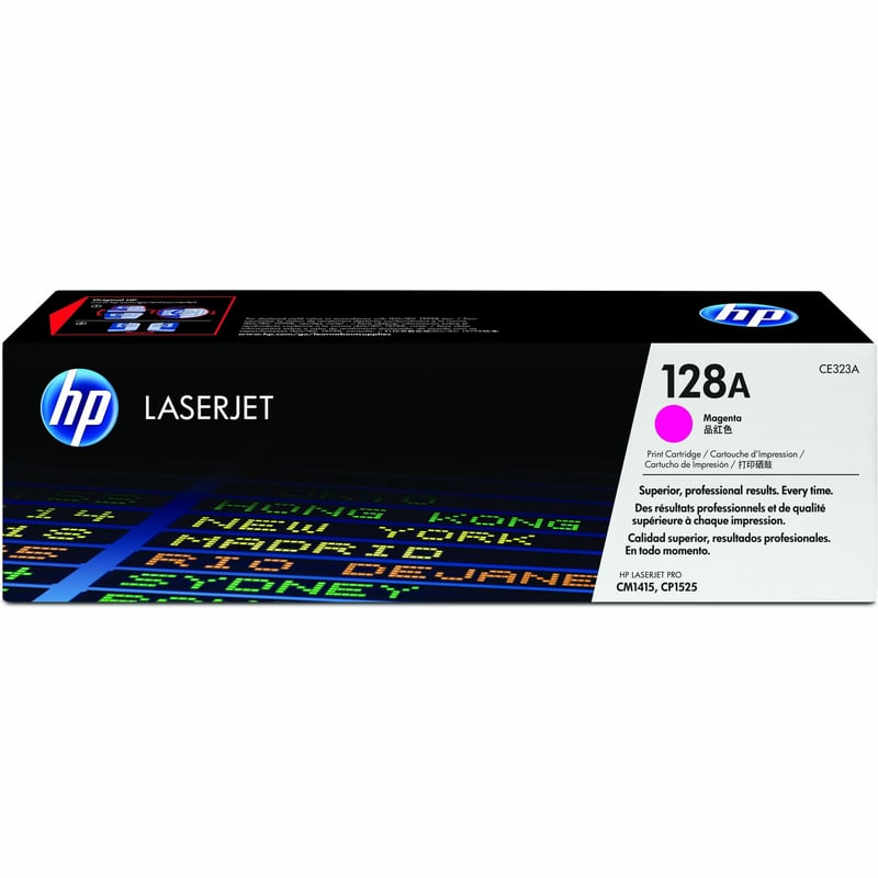 HP 128A (CE323A) Original Laser Toner Cartridge - Single Pack - Magenta - 1 Each - Thumbnail 1