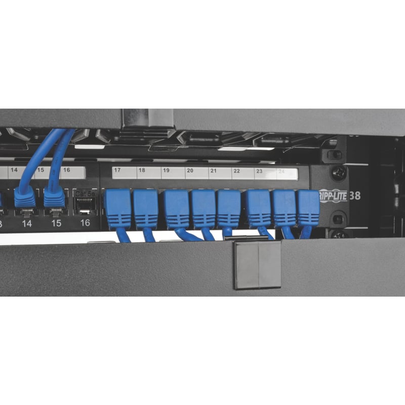 Eaton Tripp Lite Series Down-Angle Cat6 Gigabit Molded UTP Ethernet Cable (RJ45 Right-Angle Down M to RJ45 M), Blue, 10 ft. (3.05 m) - Thumbnail 3