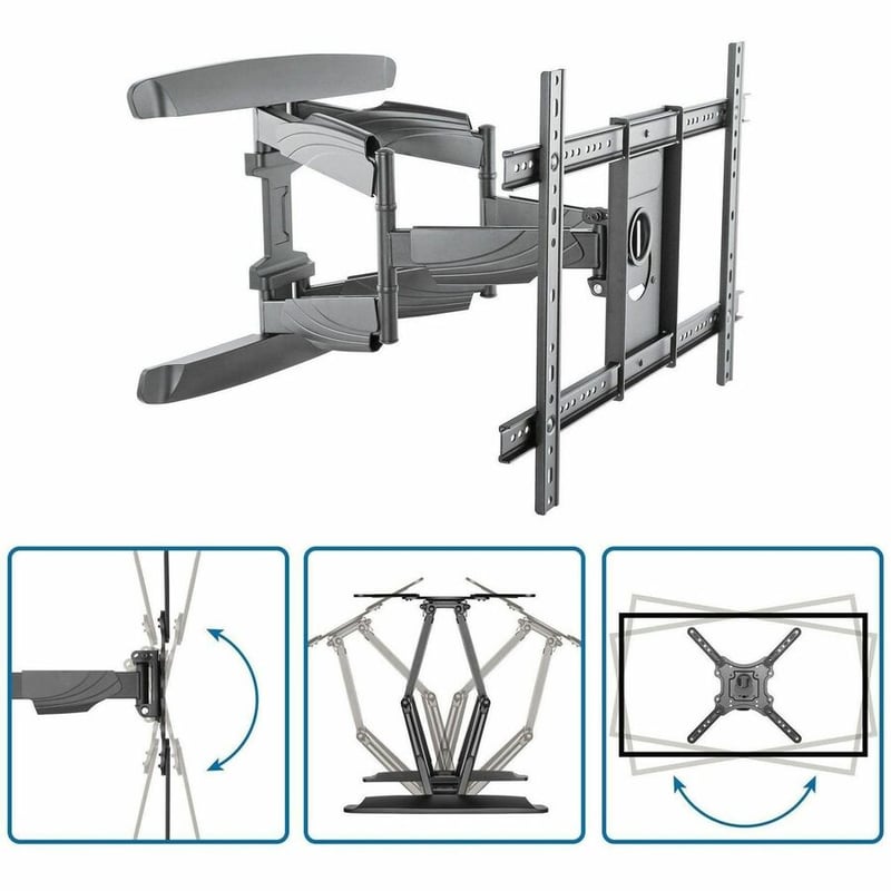 StarTech.com TV Wall Mount for up to 70 inch VESA Displays - Heavy Duty Full Motion Universal TV Wall Mount Bracket - Articulating Arm - Thumbnail 5