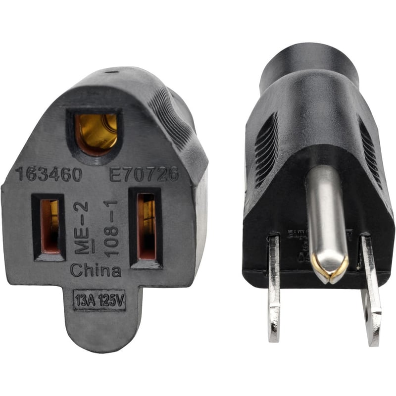 Eaton Tripp Lite Series Power Extension Cord, NEMA 5-15P to NEMA 5-15R - 13A, 120V, 16 AWG, 3 ft. (0.91 m), Black - Thumbnail 3