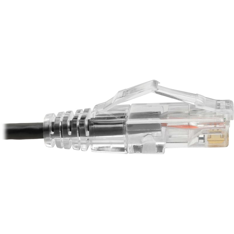 Eaton Tripp Lite Series Cat6 Gigabit Snagless Slim UTP Ethernet Cable (RJ45 M/M), PoE, Black, 8-in. (20.32 cm) - Thumbnail 2
