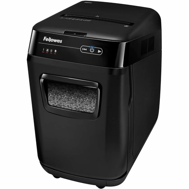 Fellowes AutoMax™ 200M Micro-Cut Auto Feed 2-in-1 Office Paper Shredder with Auto Feed 200-Sheet Capacity - Thumbnail 1