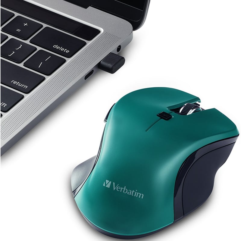 Verbatim USB-C Wireless Blue LED Mouse - Teal - Thumbnail 5