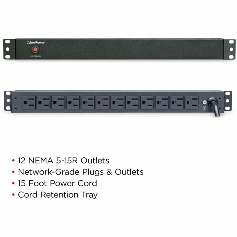 CyberPower PDU15B12R 100 - 125 VAC 15A Basic PDU - Thumbnail 2