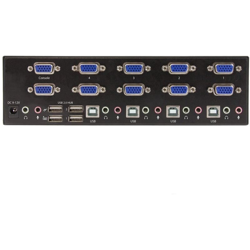 StarTech.com 4-port KVM Switch with Dual VGA and 2-port USB Hub - USB 2.0 - Thumbnail 3