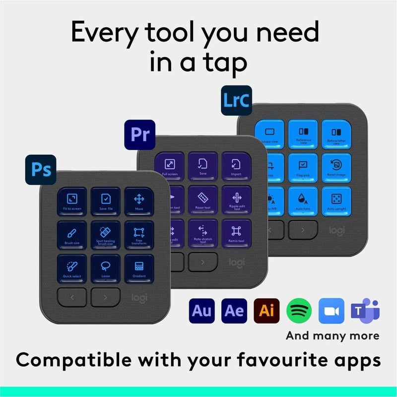 MX CREATIVE CONSOLE KEYBOARD GRAPHITE - Thumbnail 5