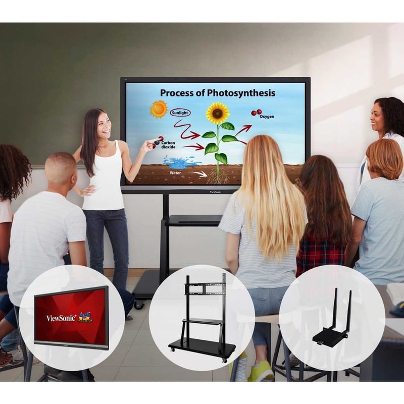 ViewSonic ViewBoard IFP8650-E2 - 4K Interactive Display with WiFi Adapter and Mobile Trolley Cart - 350 cd/m2 - 86" - Thumbnail 4