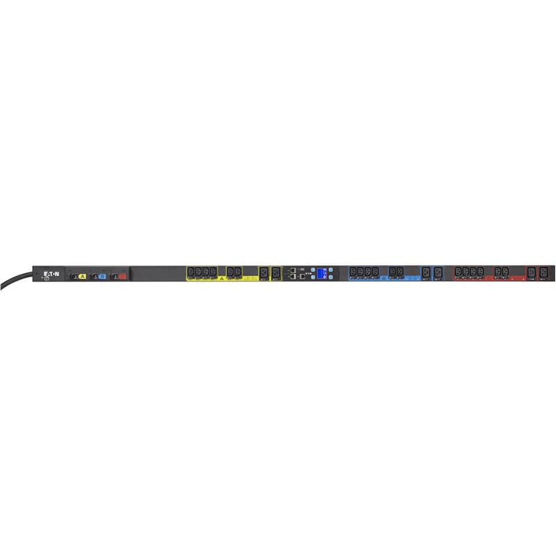 Eaton Managed rack PDU, 0U, L21-30P input, 8.64 kW max, 120/208V, 24A, 10 ft cord, Three-phase, Outlets: (18) C13 Outlet grip, (6) C19 Outlet grip - Thumbnail 1