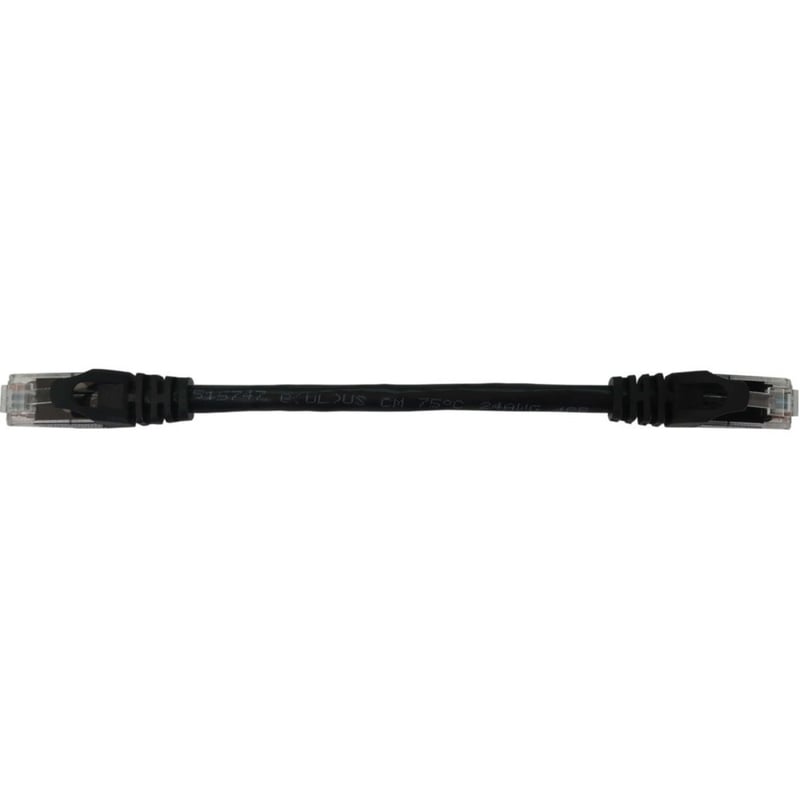 Eaton Tripp Lite Series Cat6a 10G Snagless Molded UTP Ethernet Cable (RJ45 M/M), PoE, Black, 6 in. (15 cm) - Thumbnail 1