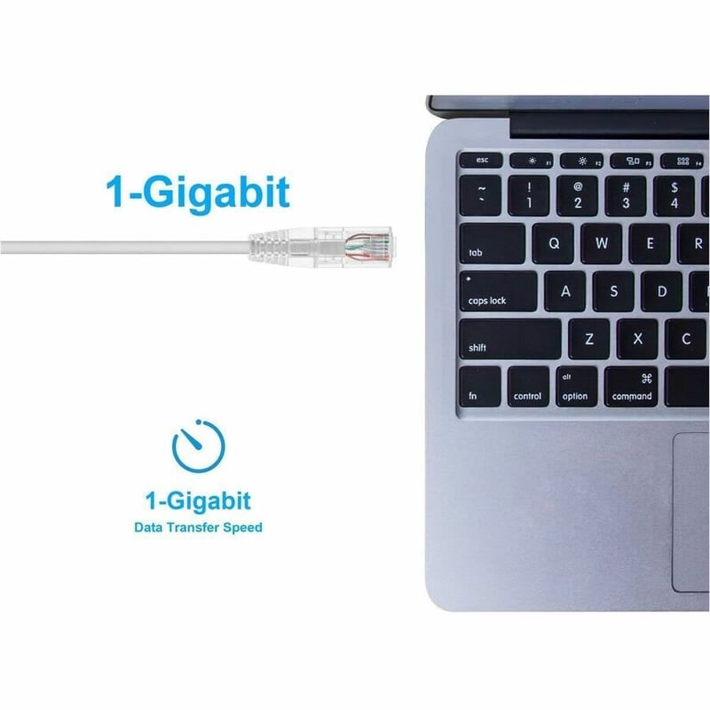 MONOPRICE SLIMRUN CAT6 ETHERNET PATCH CABLE_ SNAGLESS RJ45_ STRANDED_ 550MHZ_ UT - Thumbnail 5