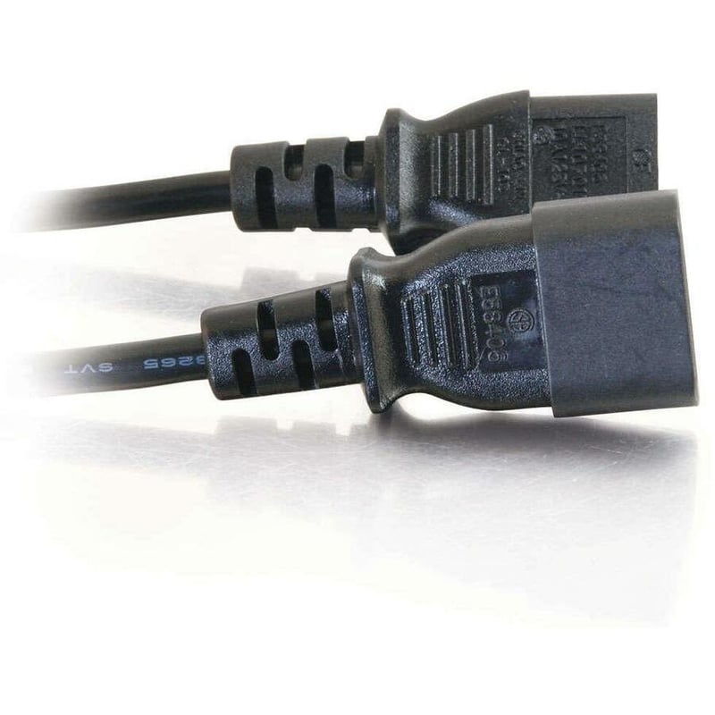 C2G 4ft 16 AWG 250 Volt Computer Power Extension Cord (IEC320C14 to IEC320C13) - Thumbnail 4