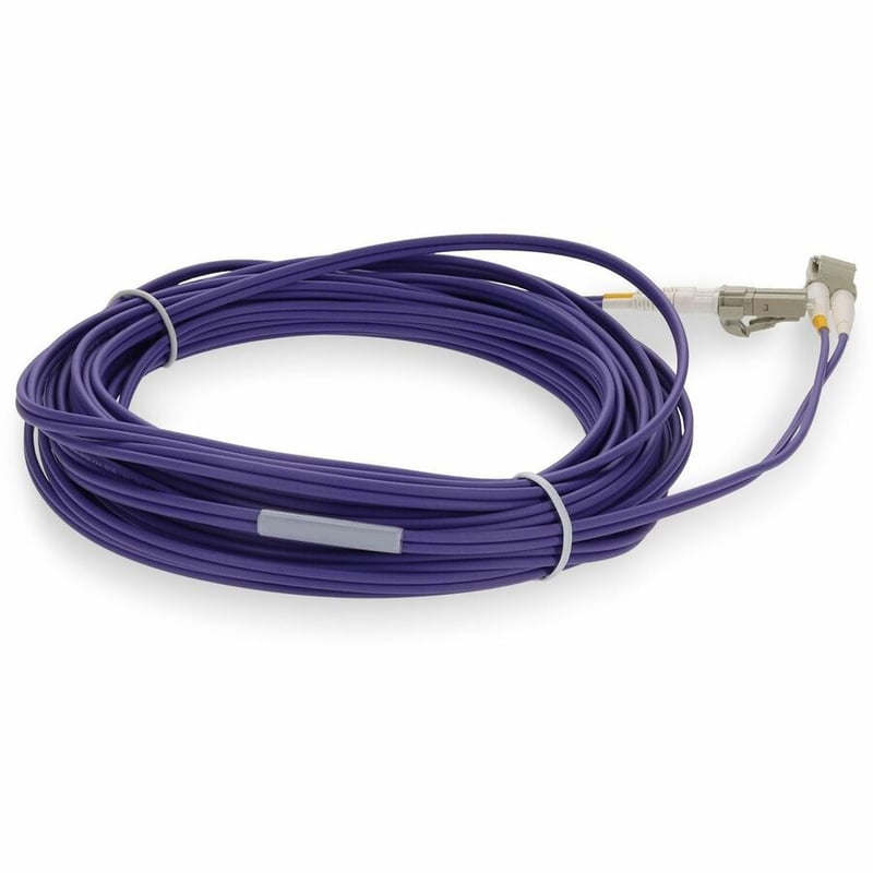 AddOn 3m LC to LC Purple OM4 Duplex OFNP (Plenum-Rated) Fiber Patch Cable - Thumbnail 5