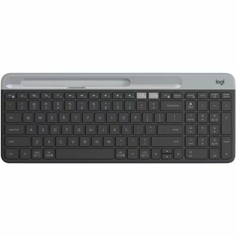 Lenovo Logitech K585 Slim Multi-Device Wireless Keyboard with Phone Stand - Graphite - Thumbnail 2