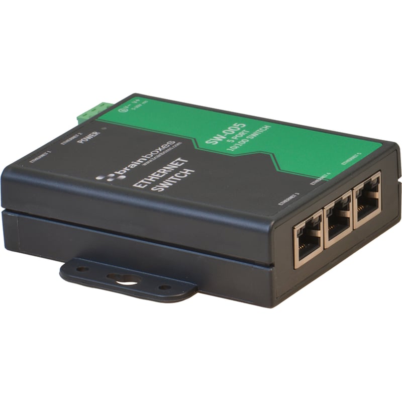 Brainboxes 5 Port Unmanaged Ethernet Switch Wall Mountable - Thumbnail 4