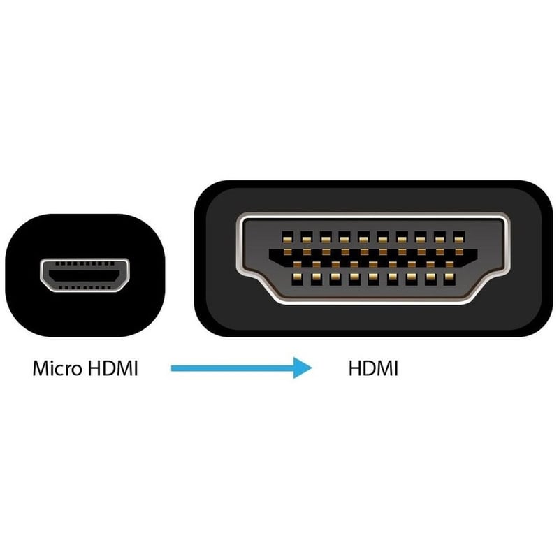 4XEM 3FT Micro HDMI To HDMI Adapter Cable - Thumbnail 3