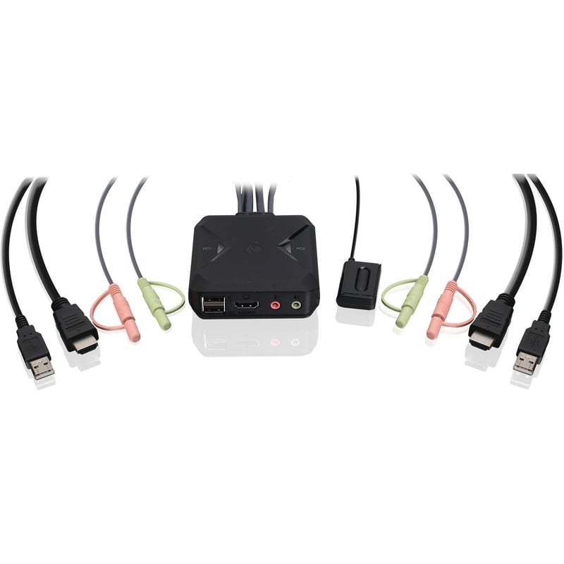 IOGEAR 2-Port 4K KVM Switch with HDMI, USB and Audio Connections - Thumbnail 1