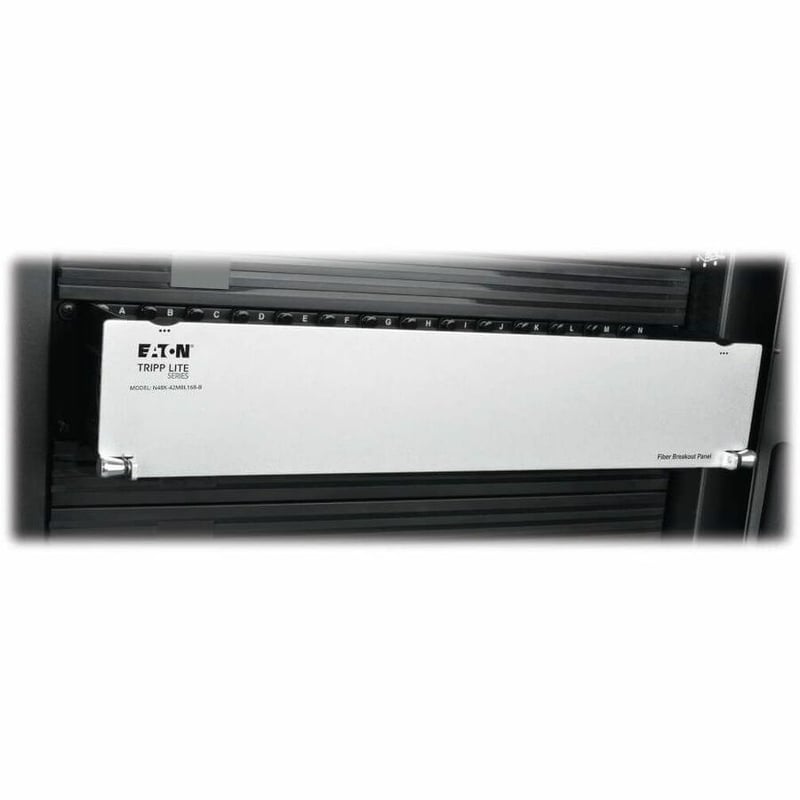 Eaton Tripp Lite Series 40/100Gb Fiber Breakout Patch Panel, 40Gb to 4 x 10Gb, 100Gb to 4 x 25Gb, 42 MTP QSFP to 168 LC Duplex OM4 50/125 Multimode Ports, 2U - Thumbnail 3