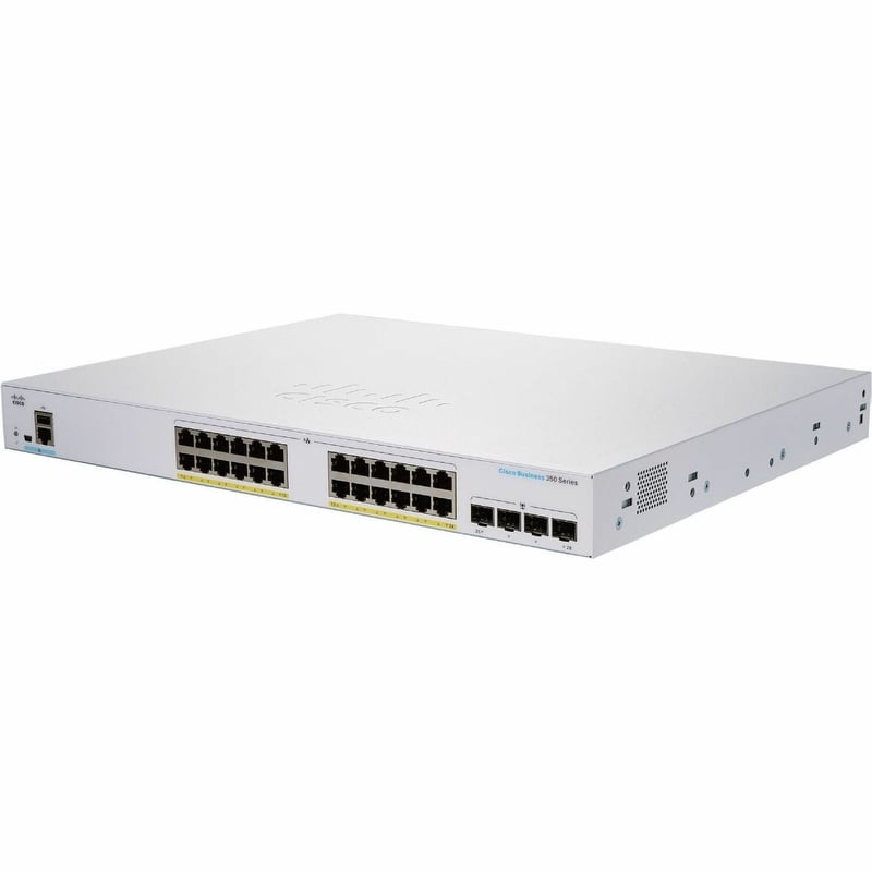CBS350 MANAGED 24-PORT GE, FULL POE, 4X1G SFP REMANUFACTURED - Thumbnail 1