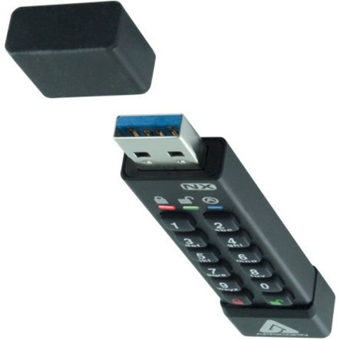 Apricon Aegis Secure Key 3NX: Software-Free 256-Bit AES XTS Encrypted USB 3.1 Flash Key with FIPS 140-2 level 3 validation, Onboard Keypad, and up to 25% Cooler Operating Temperatures. - Thumbnail 2