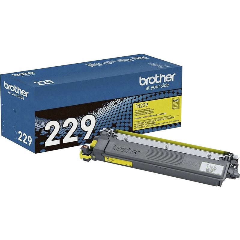 Brother Genuine TN229Y Standard Yield Yellow Toner Cartridge - Thumbnail 1