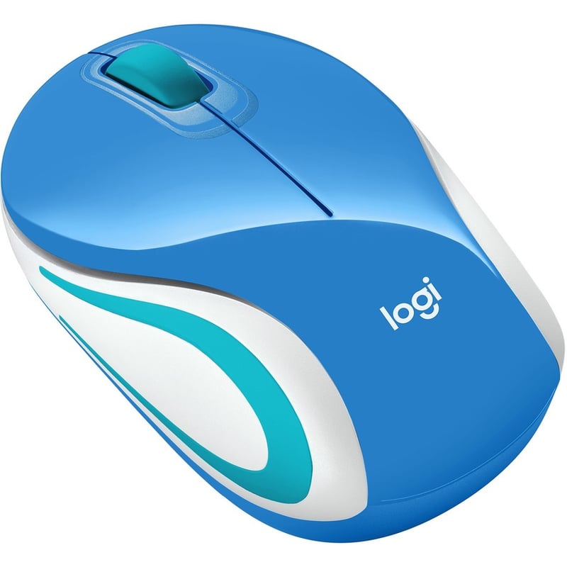 Logitech Wireless Mini Mouse M187 Ultra Portable, 2.4 GHz with USB Receiver, 1000 DPI Optical Tracking, 3-Buttons, PC / Mac / Laptop - Palace Blue - Thumbnail 3