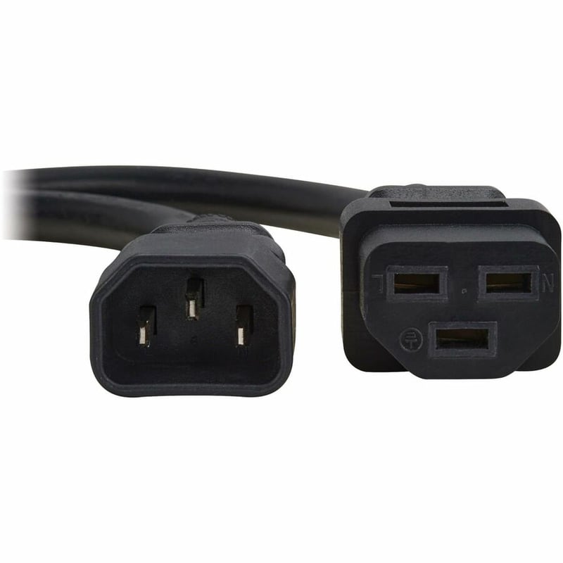 POWER CORD C14 C21 HEAVY-DUTY 15A 250V 14 AWG 2.5FT 0.6 M BLACK - Thumbnail 3