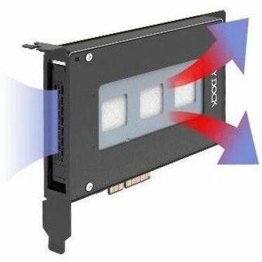 Icy Dock CP115 Drive Enclosure U.2, PCI Express NVMe 4.0 x4 - PCI Express 4.0 x4 Host Interface Internal - Black - Thumbnail 4