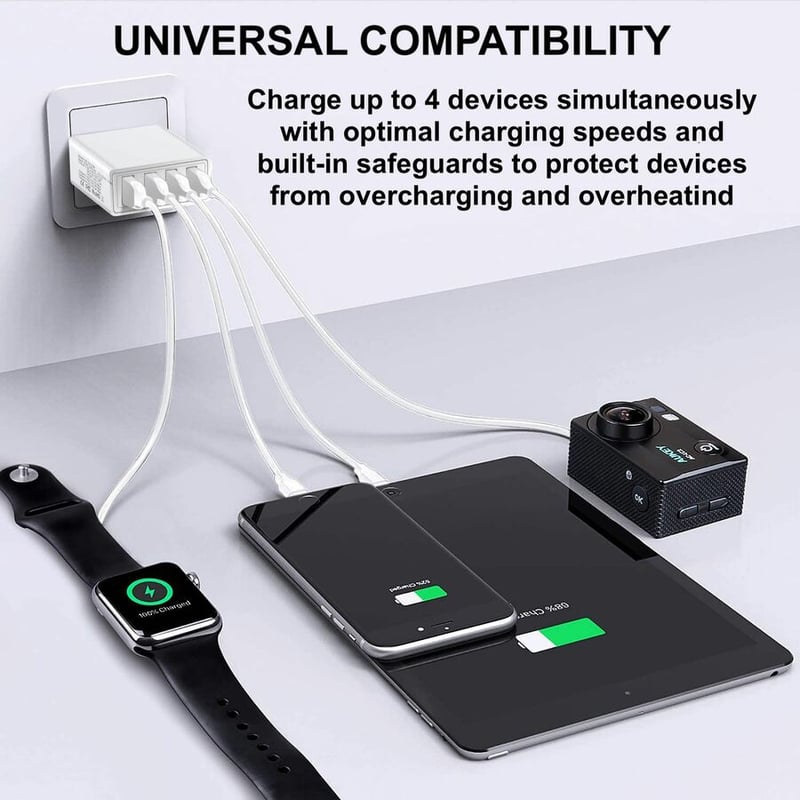 4XEM UC04 4-Port USB Charger Adapter - Thumbnail 4