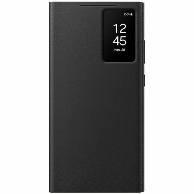 Samsung S View Carrying Case (Wallet) Samsung Galaxy S24 Ultra Smartphone - Black - Thumbnail 1