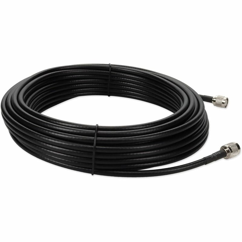 AddOn 50ft Cisco&reg; 4G-CAB-LMR240-50 Compatible TNC (Male) to TNC (Female) Black Coaxial Simplex PVC Copper Patch Cable