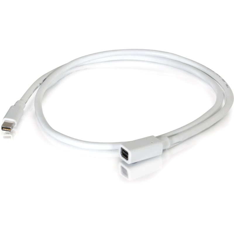 C2G 6ft Mini DisplayPort Extension Cable M/F - White - Thumbnail 2