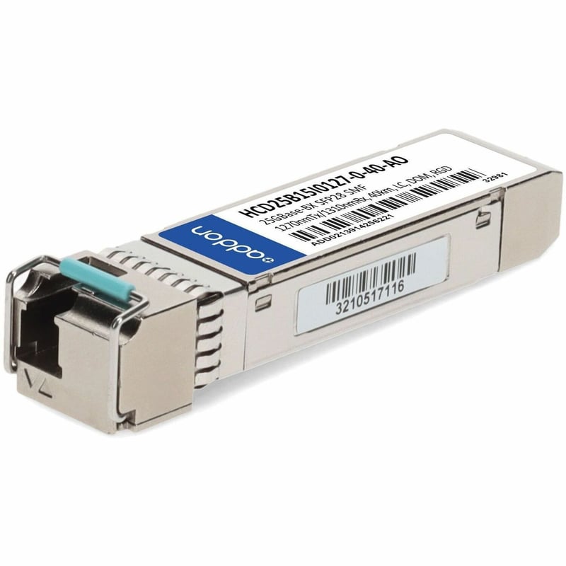 AddOn Fujitsu® HCD25B15I0127-0-40 Compatible TAA 25GBase-BX SFP28 Transceiver (SMF, 1270nmTx/1310nmRx, 40km, LC, DOM, -40 to 85C) - Thumbnail 1