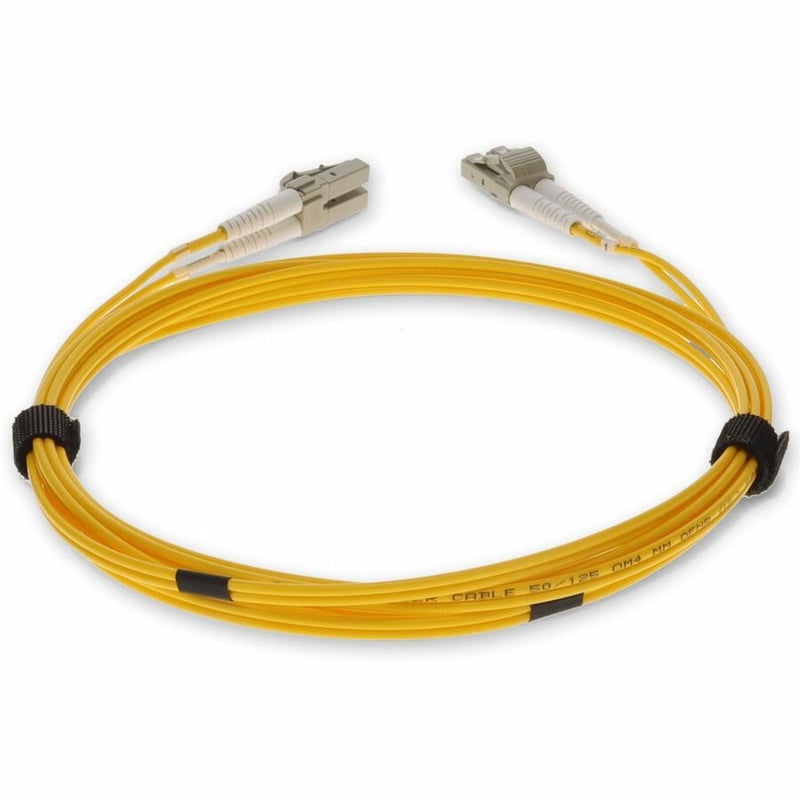 AddOn 6m LC to LC Yellow OM4 Duplex OFNR (Riser-Rated) TAA Fiber Patch Cable - Thumbnail 4