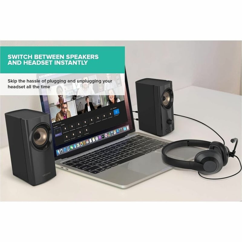 Creative T60 2.0 Bluetooth Speaker System - 30 W RMS - Black - Thumbnail 4