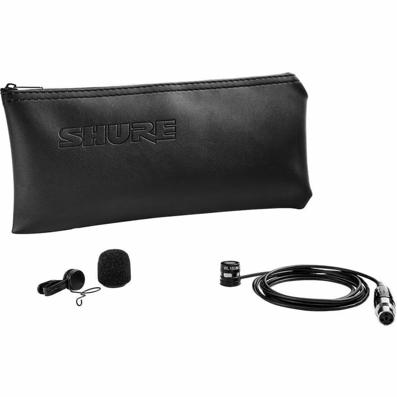 SHURE WL185MB/C-TQG CONDENSER LAVALIER MICROPHONE - Thumbnail 1