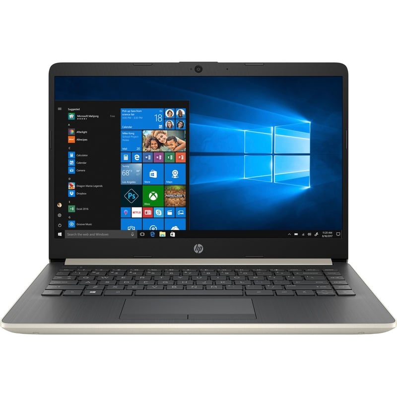 HP 14" Notebook - 1366 x 768 - (AMD A-Series A4-9125 Dual-core (2 Core) 2.3 GHz) - 4 GB Total RAM - 64 GB Flash Memory - Pale Gold - Thumbnail 3