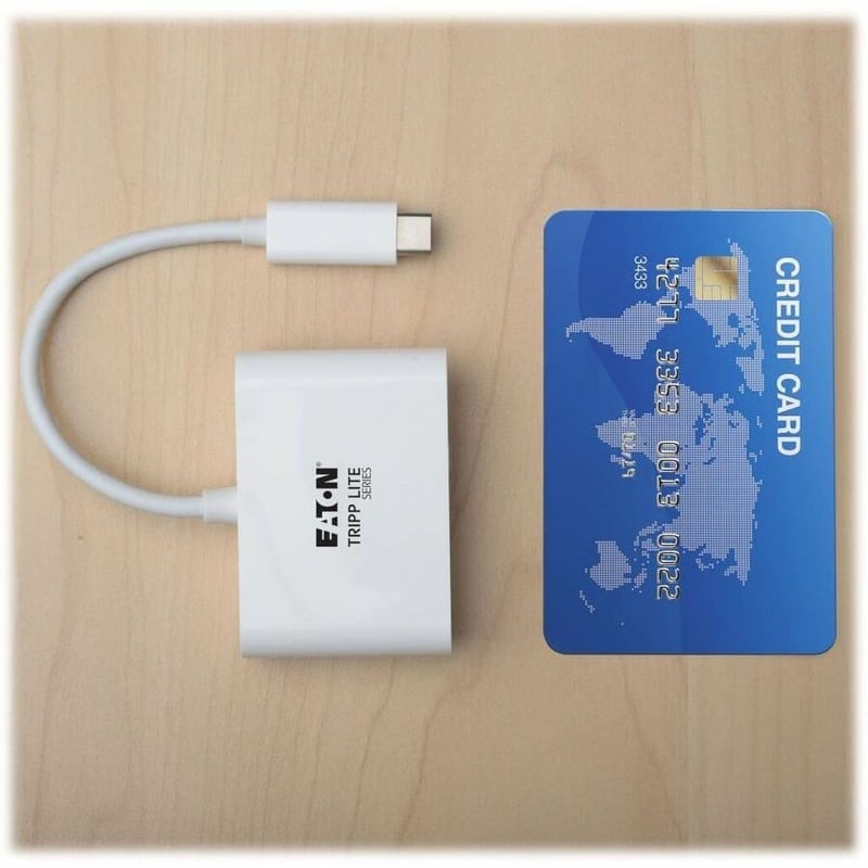 Tripp Lite by Eaton USB C to HDMI Multiport Video Adapter Converter 1080p w/ USB-A Hub & USB-C PD Charging, Thunderbolt 3 Compatible, USB Type C to HDMI, USB-C to HDMI, USB Type-C to HDMI - Thumbnail 3