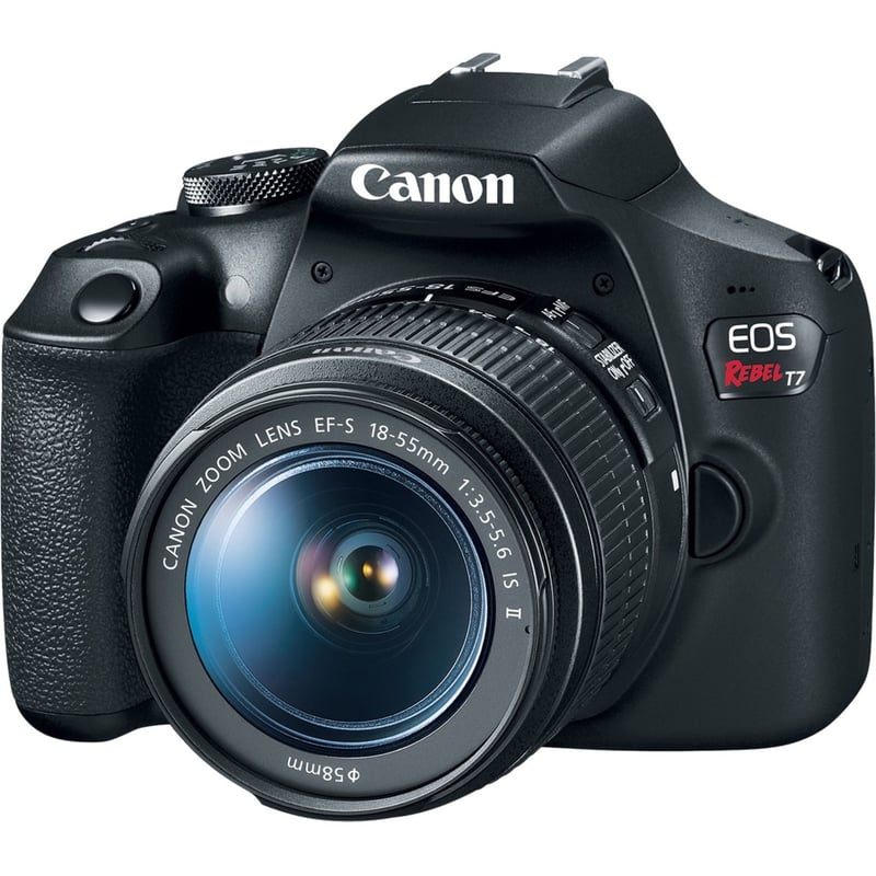Canon EOS Rebel T7 24.1 Megapixel Digital SLR Camera with Lens - 0.71" - 2.17" (Lens 1), 2.95" - 11.81" (Lens 2) - Thumbnail 1