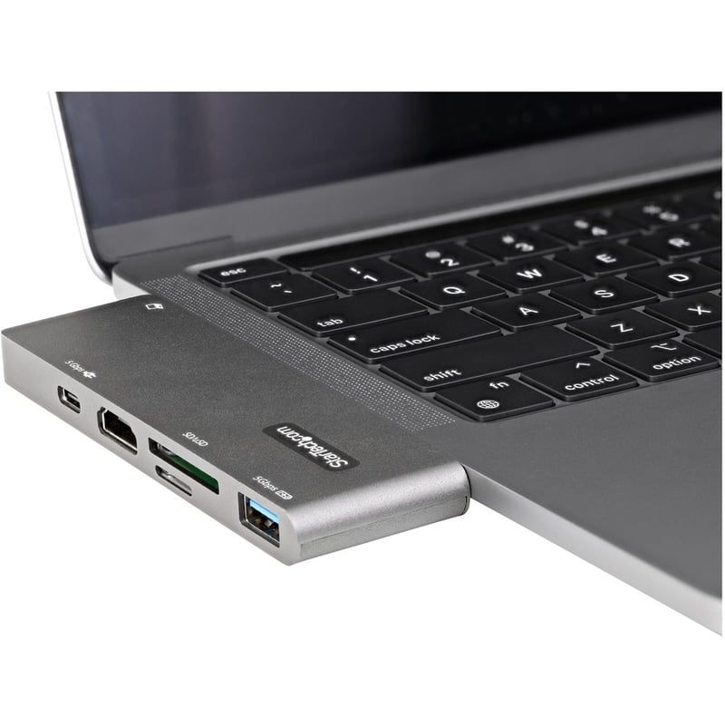 StarTech.com USB C Multiport Adapter for MacBook Pro/Air, USB Type-C to 4K HDMI, Power Delivery, SD/MicroSD, USB 3.0 Hub, USB-C Mini Dock